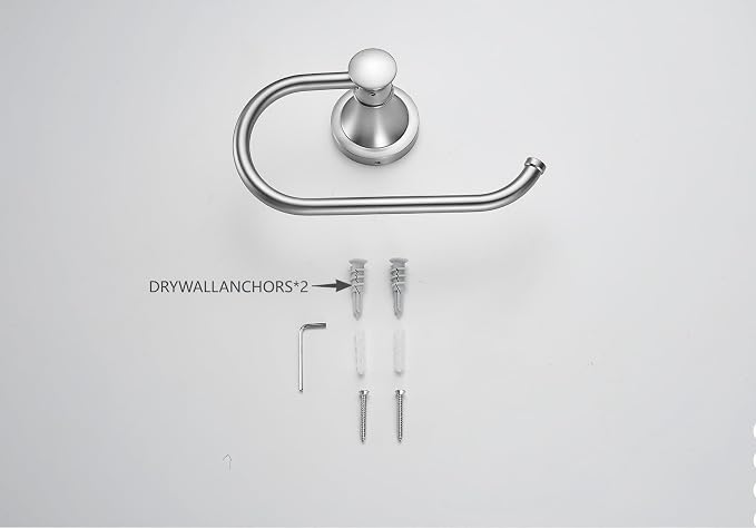 Brushed Nickel Toilet Paper Holder - Wall Mounted | Rustproof Bathroom Accessory, Durable Wall Mount Roll Hanger for Toilet Tissue，Rotary Toilet Paper Reel European