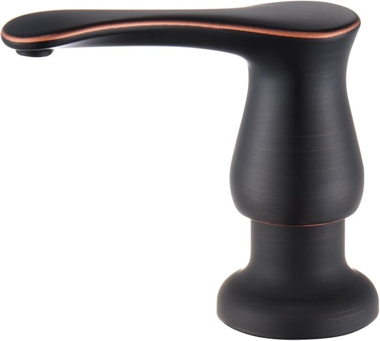Kitchen Sink Soap Dispenser with 17 OZ Bottle - Oil Rubbed Bronze | Bronze Soap Dispenser fot Kitchen Sink, Built in Soap Dispenser, Liquid Dispenser, Refill from The Top, G086ORB