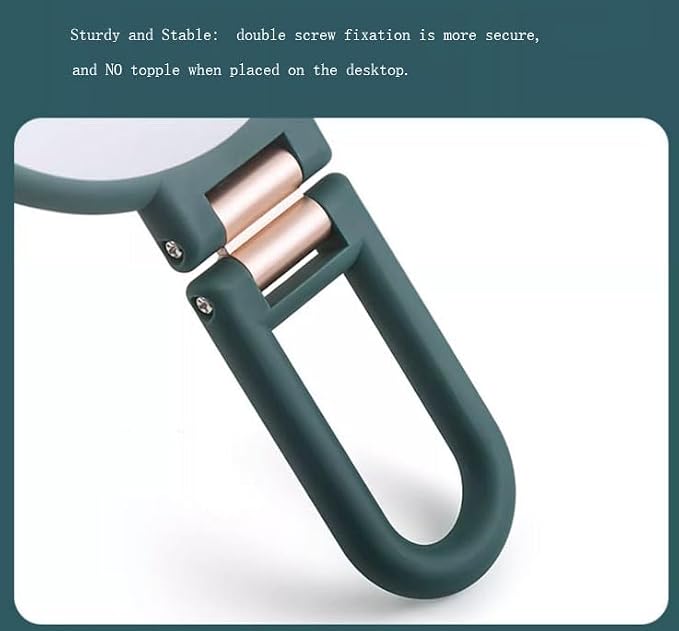 1X 5X Handheld Mirror with Handle for Travel， Magnifying Mirror, Magnification, Rotation Adjustable Handle, Double Sided Folding, Mirror for Women for Eyes Makeup Travel Table Desk Shaving