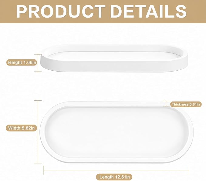 Bathroom Tray,Vanity Tray,Perfume Tray for Makeup,Perfume,Trinket