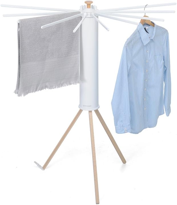 Foppapedretti Octobus Clothes Airer, Wood, Bianco, 112x112x121 cm
