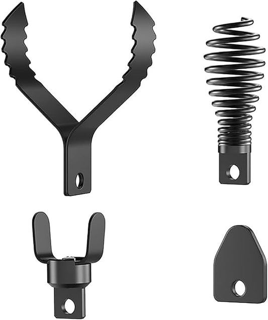 4-Piece Drain Snake Attachment Replacement Cutters-Boring Bulb Cutter,C-Cutter,Spade Cutter,Arrow Cutter-Compatible with 50FT-100FT Drain Snake for 1-4“ Pipe