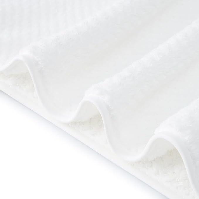 MaopaoBeauty Washcloth Set for Bathroom - Quick Drying - Ultra Soft Microfiber Absorbent Towel for Bath Fitness, Gym, Shower, Hotel, and Spa - 13x13 Inch | Set of 6, White