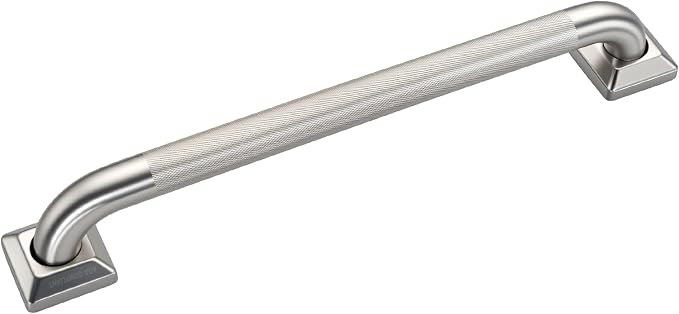 joyrain 500lb Capacity Stainless Steel Grab Bar - Heavy Duty Bathroom Safety Rail for Elderly, Anti-Slip Shower Handle, ADA Compliant (Knurling, 16 inch)
