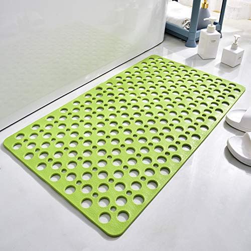 Casa and Beyond Shower Mat, Bathtub Mat Non Slip with Suction Cups and Drain Holes, Easy to Clean Soft Machine Washable, Shower Mats for Inside Shower Easy Dry&Cut (Green,28" x 28"(Rectangular))