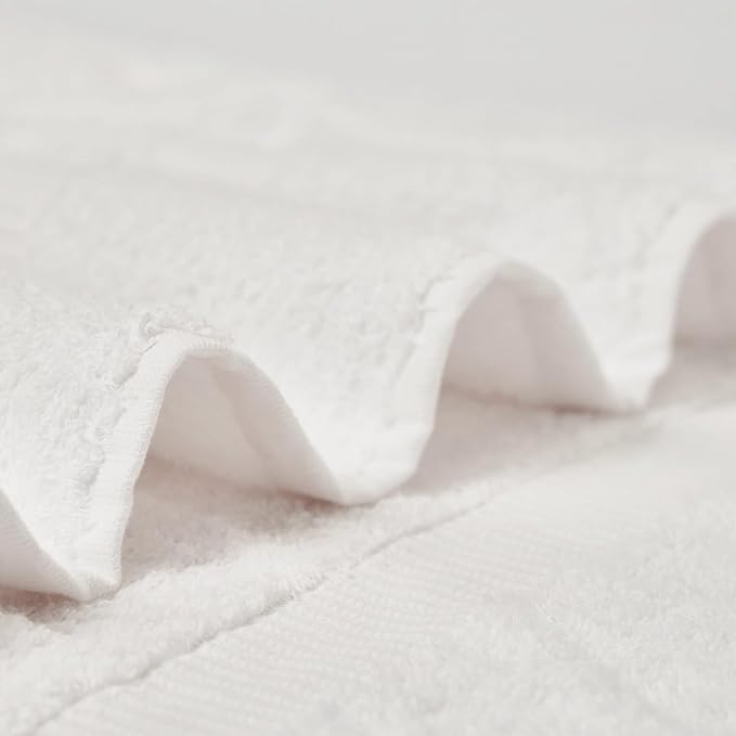 Premium Bath Towel Set (Pack of 16,27 x 54) 100% Ring-Spun Cotton Towels for Hotel, Spa, Soft and Absorbent (27 x 54, White - 16 Pcs)