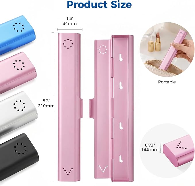 4 Pack Toothbrush Travel Case Aluminum, Portable Toothbrush Holders Travel, Manual Toothbrush Case Container for Traveling, Bathroom, Camping, Business Trip(Black, Silver, Pink, Blue)