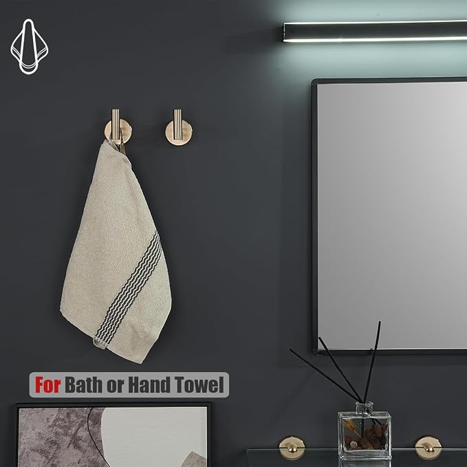 JQK Bathroom Hardware Set, 5-Piece Bath Accessories Set Champagne Bronze Wall Mount Includes 24 in Towel Bar, 9 in HT Bar, TP Holder, Towel Hook x 2, BAS105-CB