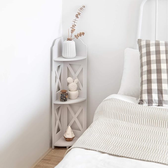 J JINXIAMU Corner Shelf Small Bathroom: Frees Up 65% Bath Space for Renters