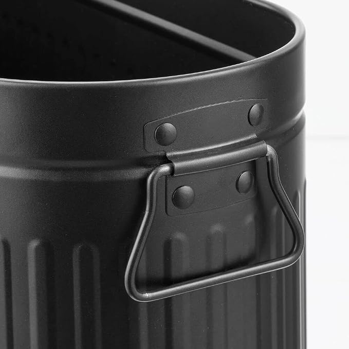 mDesign Large Steel Free Standing Toilet Paper Organizer, 6-Roll Tissue Storage Holder Container Bin for Bathroom Floor, Fits Under Sink, Vanity, Shelf, In Cabinet, or Corner, Oscar Collection - Black