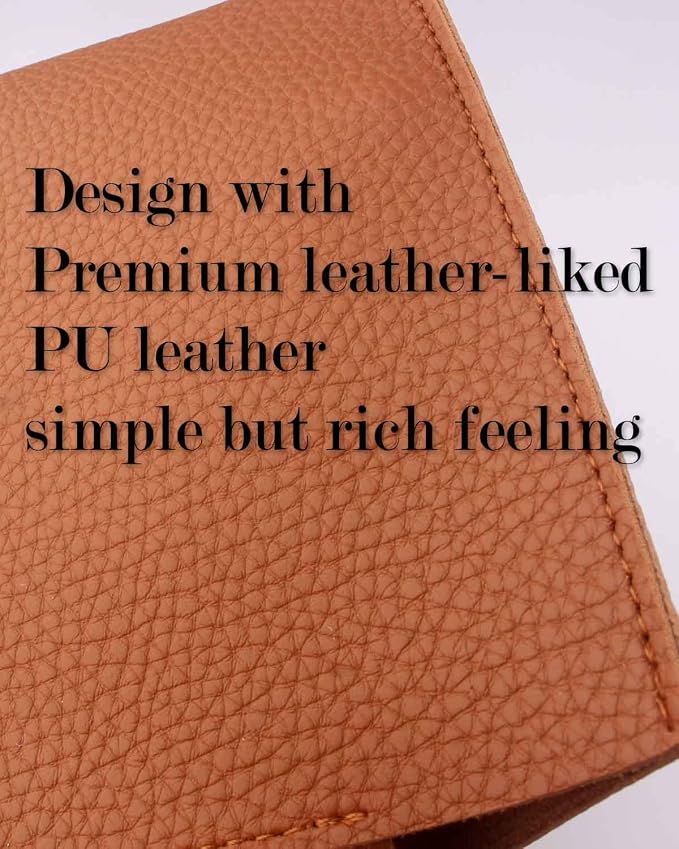 Tissue Box Cover Large Rectangular – Plus Size Leather Tissue Box Holder with Bottom Belt [JESMINI, Camel Brown] Long Rectangle Tissue Holder for Bathroom/Car/Office Decor