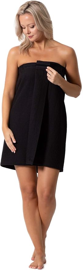 Women’s Waffle Spa Body Wrap with Adjustable Closure