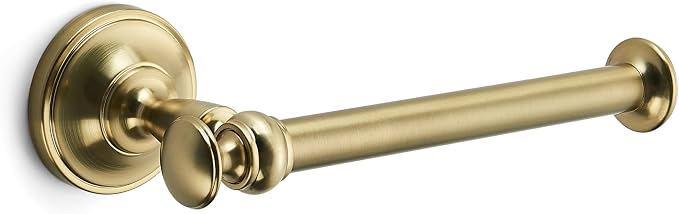 Toilet Paper Holder Champagne Bronze Tissue Roll Holder for Bathroom Organization and Storage Single Post Toilet Tissue Holder Wall Bathroom Accessories (1-Pack)