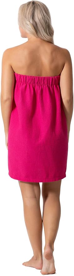 Women’s Waffle Spa Body Wrap with Adjustable Closure