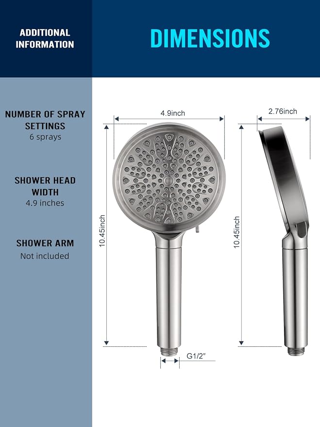 Cobbe Filtered Shower Head with Handheld - Filters Over 99% Of Chlorine | 2.0 Carbon Shower Head Filter System - Water Softener Filters Beads for Hard Water - Reduces Dry Itchy Skin, Brushed Nickel