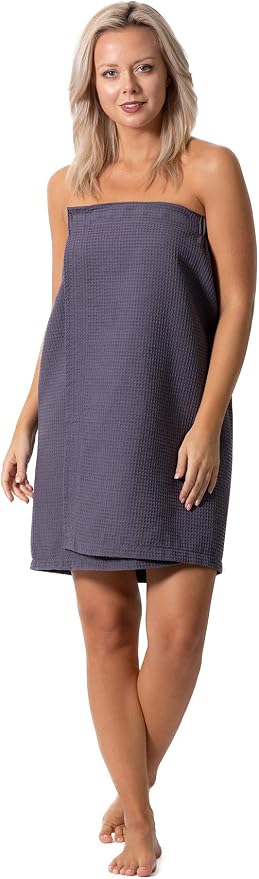 Women’s Waffle Spa Body Wrap with Adjustable Closure