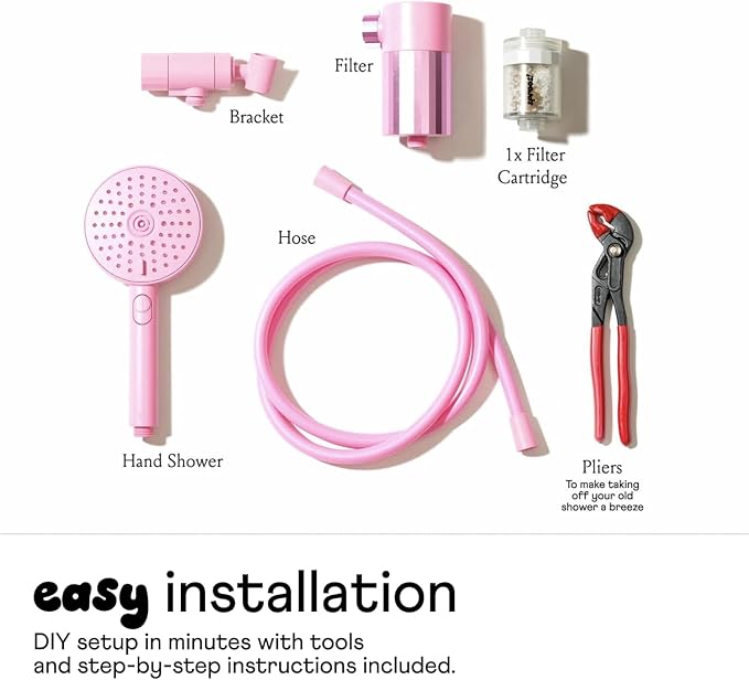 sproos! - Handheld Showerhead, High Performance Filtration, Blue | Healthier Hair and Skin - DIY Installation - Renter Friendly - 3 Spray Functions - 70 Inch Hose - High Pressure Performance