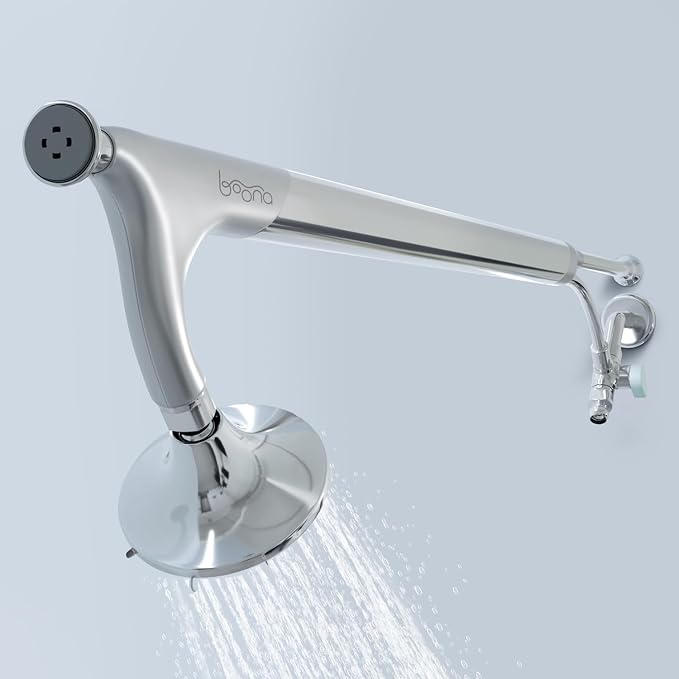 BOONA Tandem Shower as seen on Shark Tank | Dual Shower Head for Couples | King Krome, One Showerhead