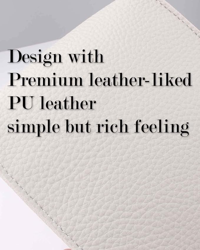 Rectangular Tissue Box Cover Leather – with Bottom Belt [JESMINI, Light Gray] Modern PU Leather Rectangle Tissue Holder Decorative for Bathroom Vanity Countertop/Night Stands/Office Desk