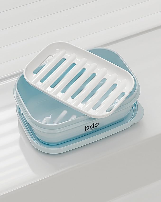 PEISAINOX Travel Soap Case, Leakproof Soap Container with Lid, Portable Bar Soap Holder for Traveling, Soap Dishe for Bathroom, Shower, Gym, School, Camping, Vacation, Outdoor (Green)