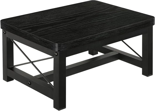 YINMIT Wooden Step Stool for Adults, 8 Inch Bed Step Stool for High Beds | Heavy Duty Stool, Reinforced Steel Frame,1" Thick Wood Platform, Non-Slip Rubber Feet, for bedrooms, bathrooms and kitchens