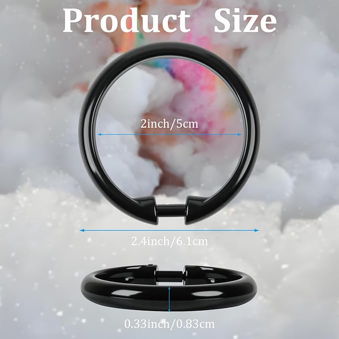 Kutesna 24PCS Shower Curtain Hooks,Black Shower Curtain Rings | Plastic Shower Hooks,Easy to Snap Closure,Rust Proof Anti-Drop Shower Rings,Smooth Sliding Curtain Hooks for Shower Curtains