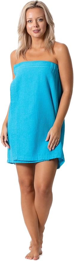 Women’s Waffle Spa Body Wrap with Adjustable Closure