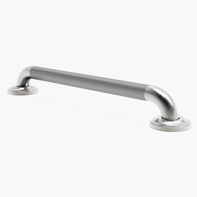 1-1/4" Knurled Grab Bar, ADA Compliant Bath Safety Shower Handrail, Bathroom Mobility Aid Handle for Seniors and Disabled, Heavy Duty 500lbs Support