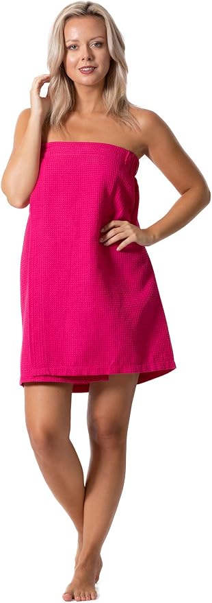 Women’s Waffle Spa Body Wrap with Adjustable Closure