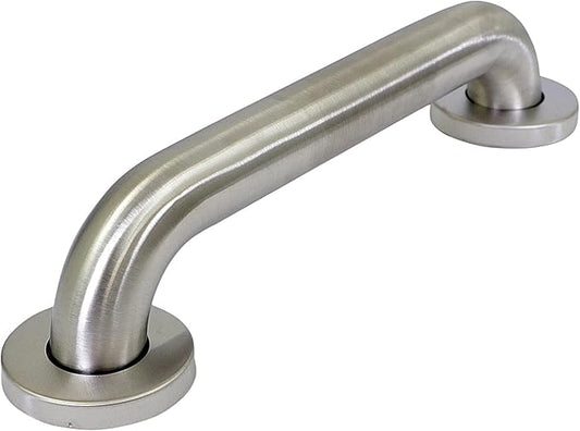 Brushed Metal Grab Bars For Bathroom, Strong Shower Handle And Bath Handle For Safety, Shower Grab Bars For Seniors, Safety Bars For Shower Chair Bench, Shower Handle For The Elderly, Great Toilet Bar