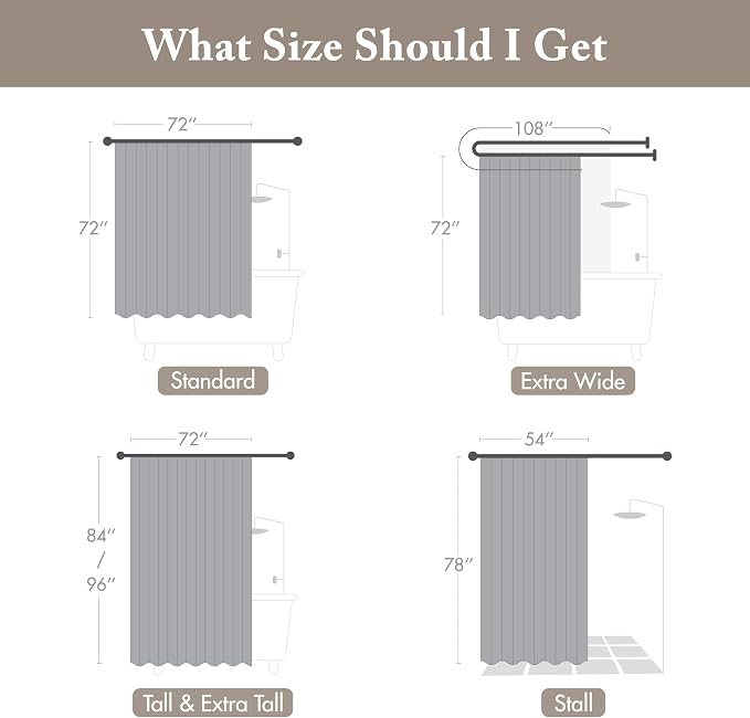 Madison Park Bathroom Shower Curtain 72 x 84 Extra Long, Faux Silk, Natural | Modern Classic, Light Sheen, Pieced, Striped, Microfiber, Machine Washable, OEKO-TEX Certified, Amherst