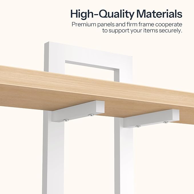 HOOBRO 2-Tier Floating Shelves, 15 Inch Wall Shelf Set of 2 | Wall Mounted Storage Shelves, Hanging Bathroom Shelves, for Living Room, Bedroom, Bathroom, Kitchen, Natural and White