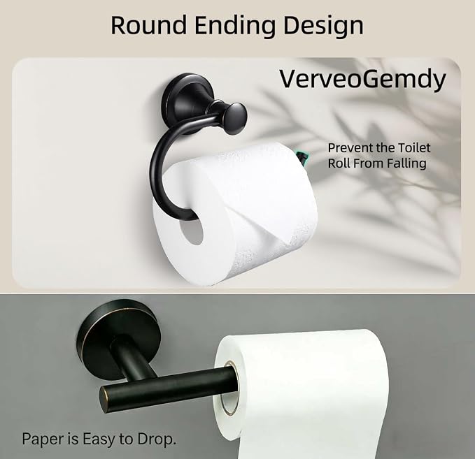 Oil Rubbed Bronze Toilet Paper Holder Bathroom Accessories Rotary Toilet Paper Reel European Wall Mount Rustproof (Oil Rubbed Bronze)