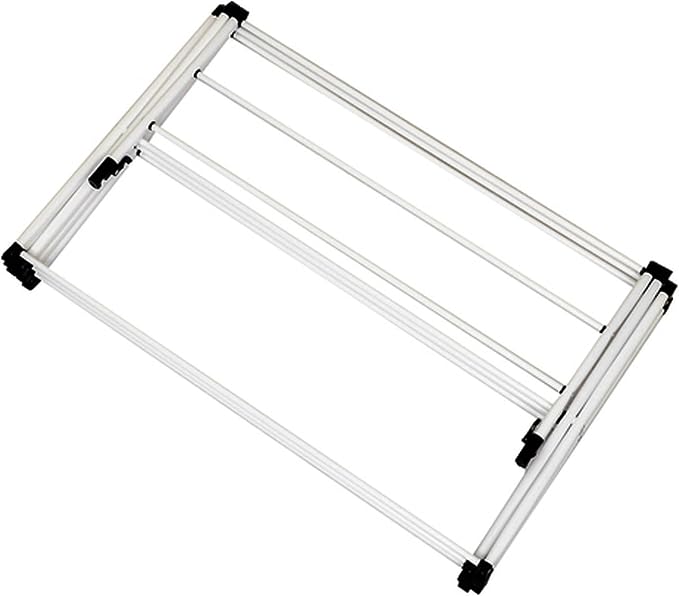 Honey-Can-Do 3-Tier Oversized Clothes Drying Rack, 31" Wide, No Assembly | Oversized 31" x 42" rack with 26 ft of drying space for bedding and large loads. Sturdy metal frame folds flat fast.