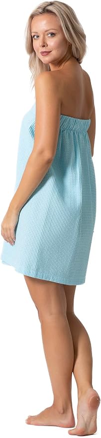 Women’s Waffle Spa Body Wrap with Adjustable Closure