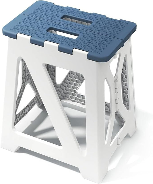 Folding Shower Stool - Foldable & Anti-Slip Shower Chair for Inside Shower - 330lbs Safety Waterproof Plastic Fold Up Shower Seat - Portable Travel Compact Bath Bench for Elderly, Handicap & Disabled