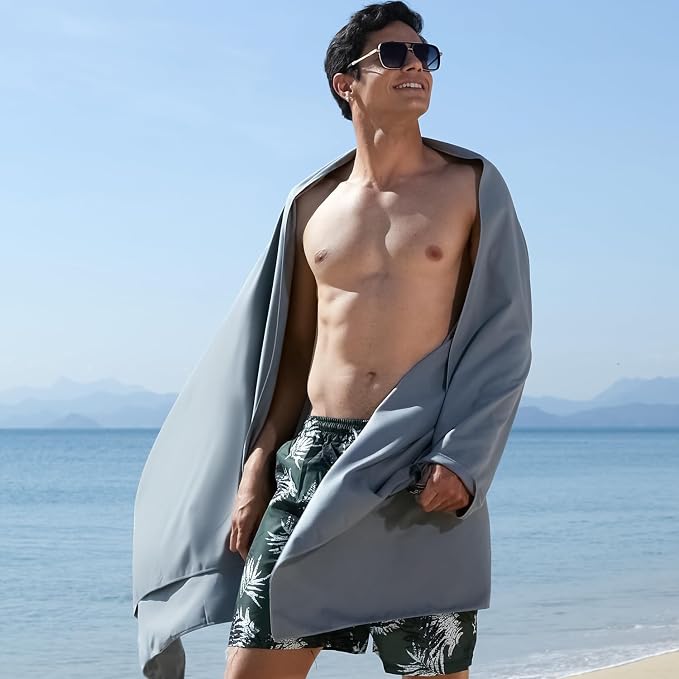 Rainleaf Microfiber Towel Quick Dry Camping & Travel & Gym Towel. Compact | Super Absorbent, Lightweight, Fast Drying. Suitable for Beach, Bath, Backpacking, Hiking, Swim.