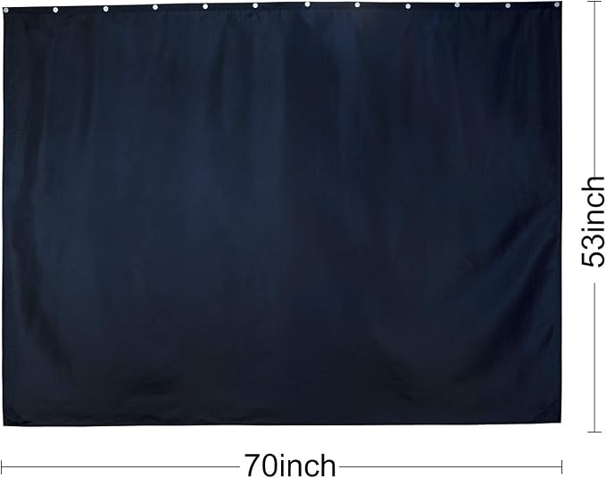 Barossa Design 70x54 Snap-in Shower Curtain Liner Replacement Navy | 2 Bottom Magnets, Fabric, Removable, Water Repellent, Machine Washable, Hotel Style, 70" W x 54" H Inner Liner