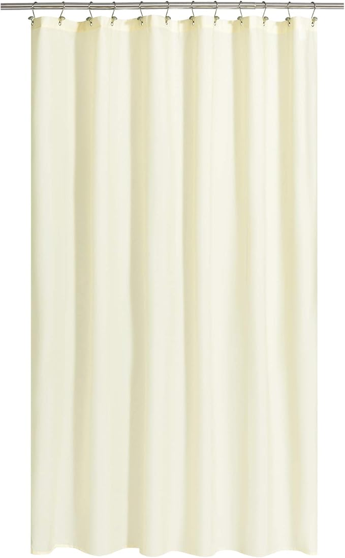 N&Y HOME Fabric Shower Curtain or Liner Extra Long 72 x 84 Inches, Sand | Hotel Quality, Bottom Magnets, Washable, Water Repellent, 72x84 XL Cloth Shower Curtain with Grommets for Bathroom