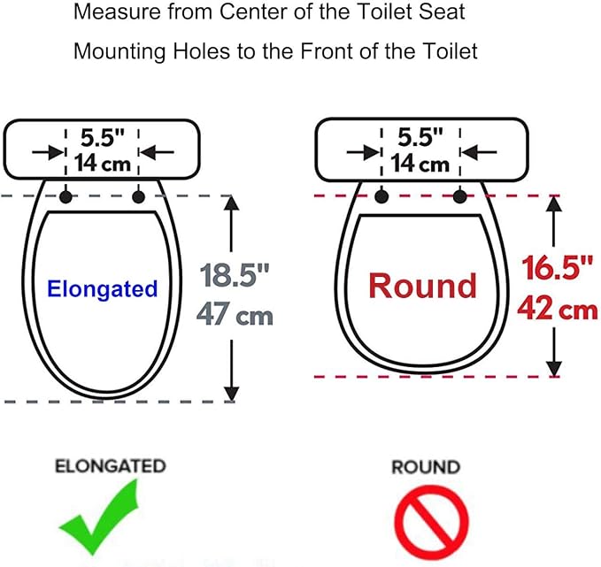 Hibbent Premium Elongated Toilet Seat with Cover Quiet Close, One-Click to Quick Release, Easy Installation Non-Slip Seat Bumpers, Slow Close Toilet Seat and Cover, Easy Cleaning-White Color