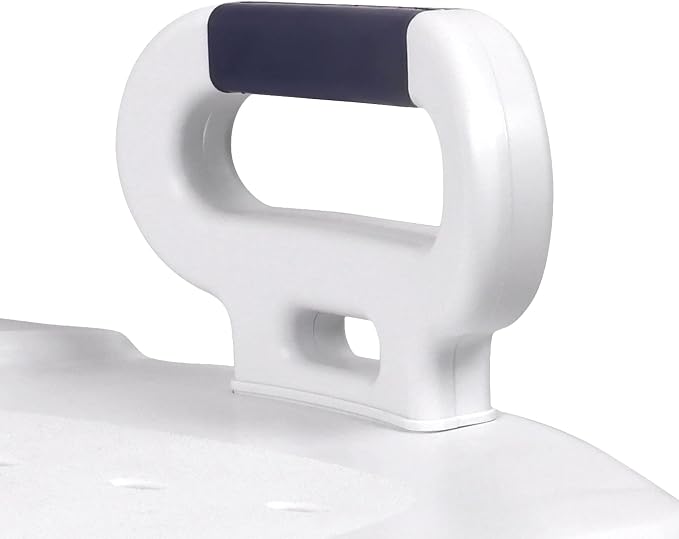 Vaunn Medical Shower Chair Bath Seat with Padded Arms, Removable Back and Adjustable Legs for Bathtub Safety (Wide Chair With Arms)