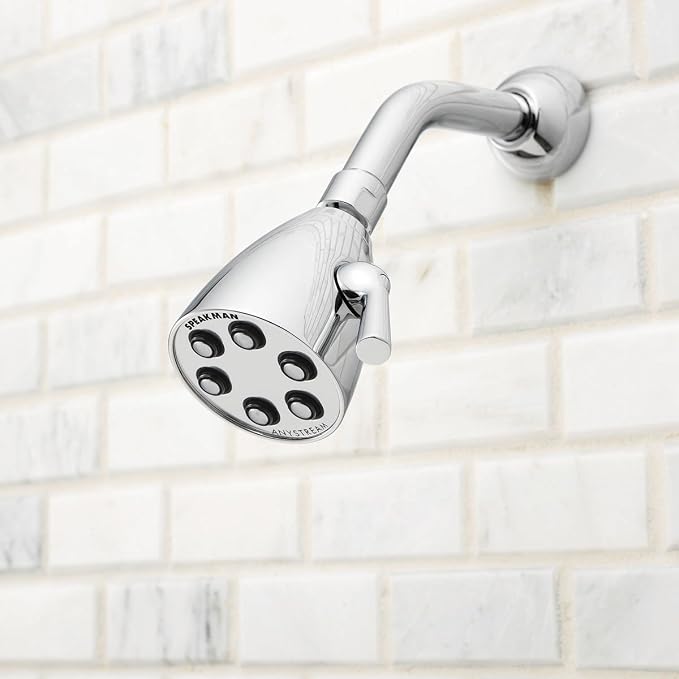 Speakman, Satin S-2252-AB-E2 Signature Brass Icon Anystream Adjustable Shower Head, 2.0 GPM