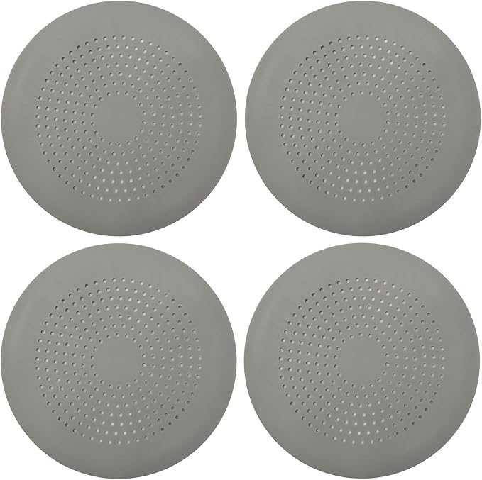 Drain Hair Catcher Durable Silicone Hair Stopper Shower Drain Covers Easy to Install and Clean Suit for Bathroom Bathtub and Kitchen (New Grey 4Pack)