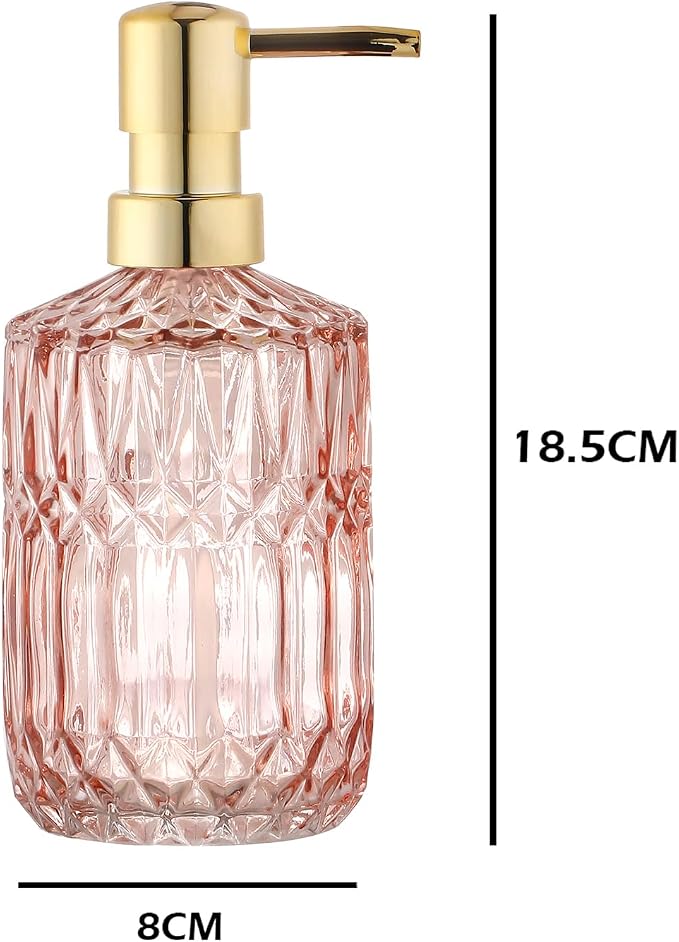 YunNasi Soap Dispenser with Pump Refillable | Liquid Hand Soap Dish Soap Dispensers for Bathroom Counter, Kitchen Sink, Pink