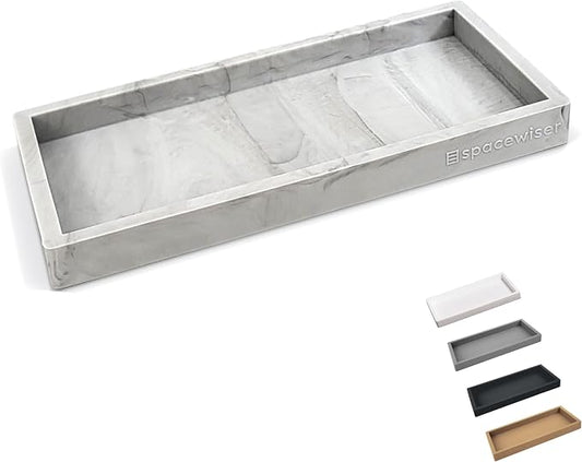 Countertop & Vanity Silicone Tray - Small 7.7" Kitchen Soap Tray | Kitchen Sink Soap Tray, Dish Soap Tray for Kitchen Counter, Bathroom Tray, Silicone Soap Dispenser Tray & Sponge Holder