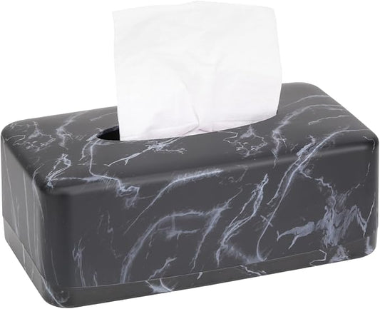 MOCHTERO Marble Pattern Tissue Box Cover,Rectangle Tissue Holders,for Bathrooms,Bedroom,Dinner Table,Office