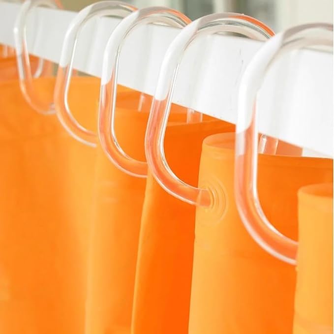 48Pcs Plastic Shower Curtain Hooks C Shaped Shower Curtain Clear Rings