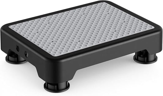 SOYO Mobility One Step Stool Platform for Adults & Elderly, Black-Gray | Adjustable Small Step Riser for Seniors, Indoor Outdoor Non-Slip Standing Support Portable Low Step for Car, Bed, Bathroom