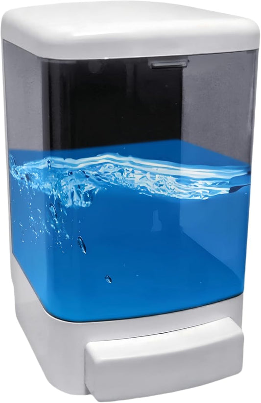 Manual Soap Dispenser Wall Mounted 33.8oz Bathroom Commercial | Durable ABS,Leak-proof,Rustproof.Big Capacity.Easy Install & Refill,Suitable Various Locations & Liquids.1000ML
