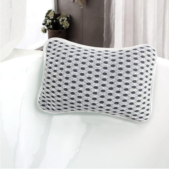 Luxury Bath Pillows for Tub, Slip Resistant Waterproof Bath Pillows for Tub Neck and Back Support with 2 Strong Suction Cups, Relaxing Spa Essentials | 2 Strong Suction Cups Hold the Pillow Firmly in Place on Any Tub, Jacuzzi, or Spa Surface, Relaxing ...